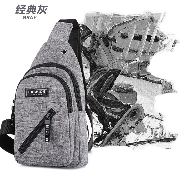 Men's Chest Bag Fashion Crossbody Bag One Shoulder Backpack Outdoor Sports Mountaineering Bag Business Leisure Chest Bag