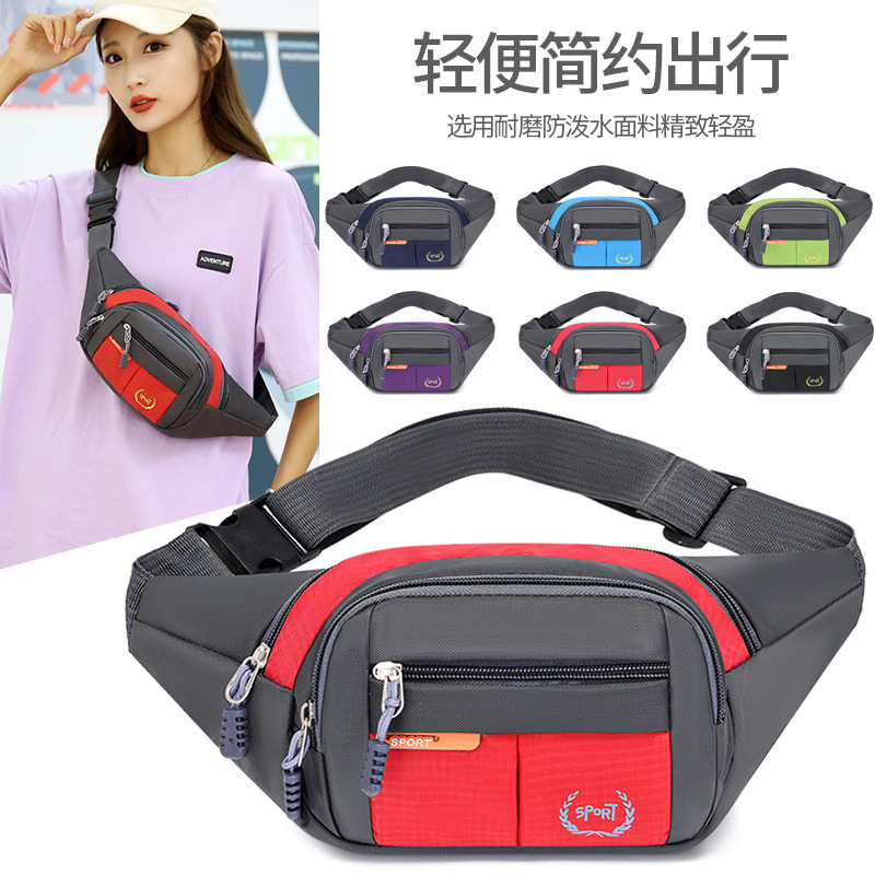 Men and women's crossbody waist bag Business Cashier One Shoulder Waist Bag Large capacity, close fitting, multifunctional anti-theft mobile phone waist pack